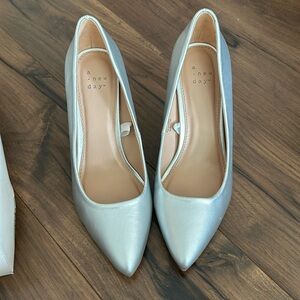 A new day silver heels size 6.5